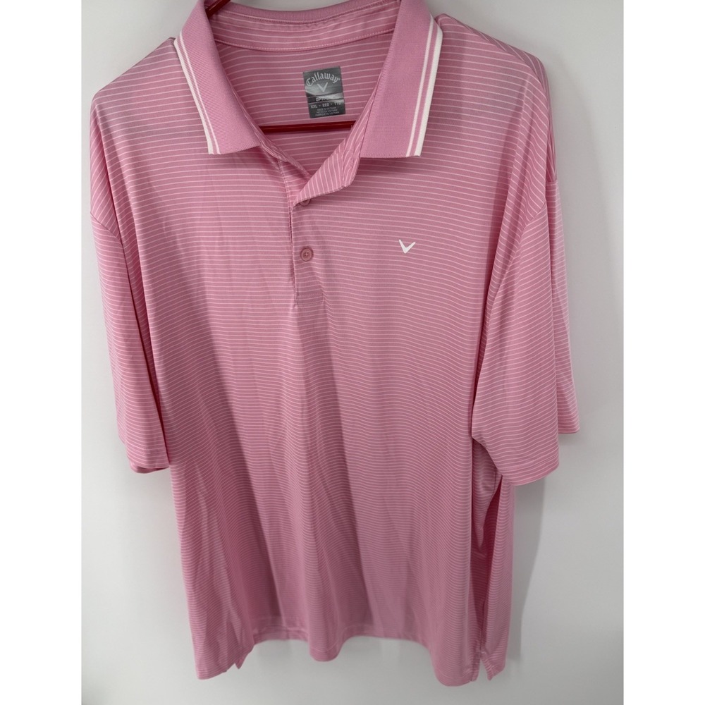 Callaway Opti-Dri Men's XXL Pink Golf Polo Shirt Performance